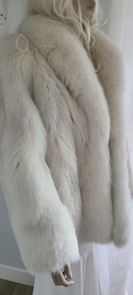 Vintage Fox Fur Coat, Vintage Fur, White Fur Coat, Arctic Fox Fur, Bridal  Jacket, Size Large, Winter Wedding, Great Gatsby Party, Old Hollywood