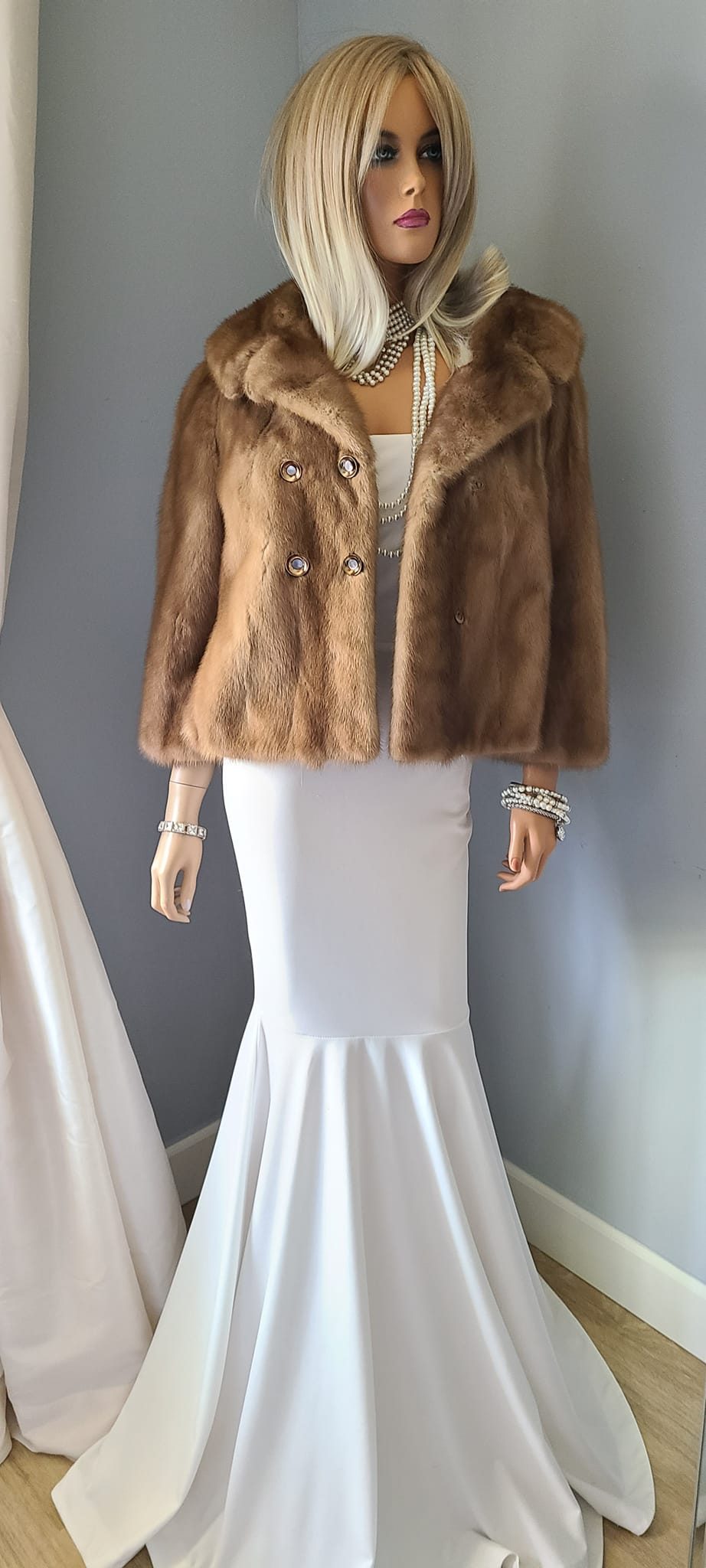 Luxury Vintage MINK Fur Jacket, REAL FUR COAT, Brown Autumn Haze ...