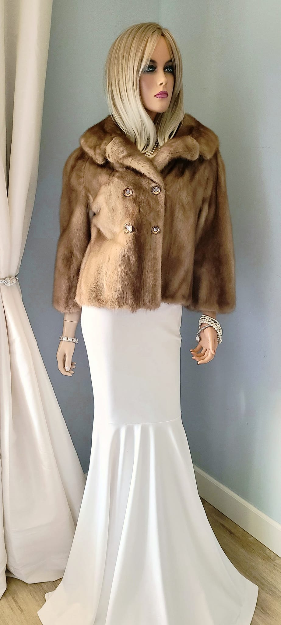 Luxury Vintage MINK Fur Jacket, REAL FUR COAT, Brown Autumn Haze ...